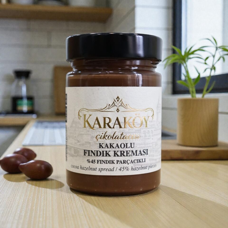 Karaköy Çikolatacısı%45 Fındıklı Kakaolu Fındık Kreması - Parçacıklı