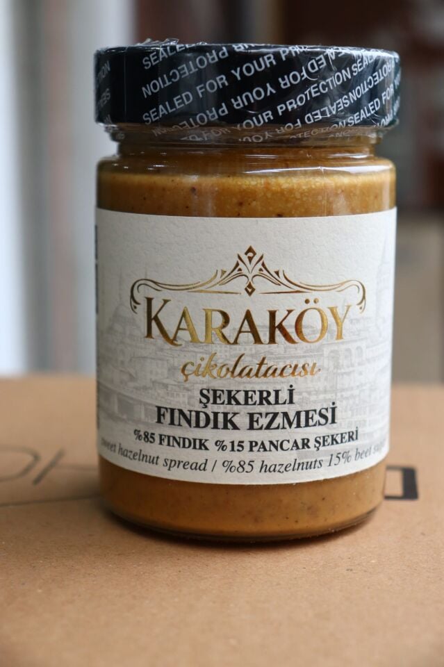Karaköy Çikolatacısı %85 Fındık Ezmesi – Pancar Şekeri ile Hazırlanmış Doğal Fındık Ezmesi 340 g